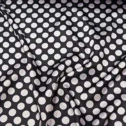 Satin Polka Dot Table Linen in White and Black