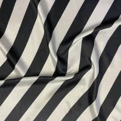 2" Satin Stripe Table Runner in Black and White