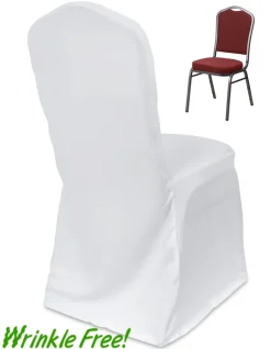 Scuba (Wrinkle-Free) Crown Back Banquet Chair Cover - Premium Quality