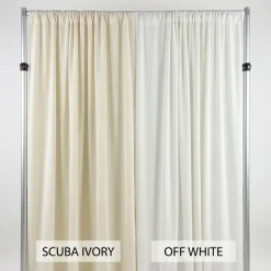 Scuba (Wrinkle-Free) Drapery Panel in Ivory