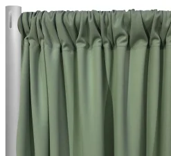 Scuba (Wrinkle-Free) Drapery Panel in Sage Mint