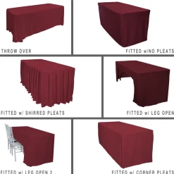 Scuba (Wrinkle-Free) Fitted Tablecloths - Hospitality Line