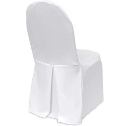 Scuba (Wrinkle-Free) Pleated Banquet Chair Cover in White