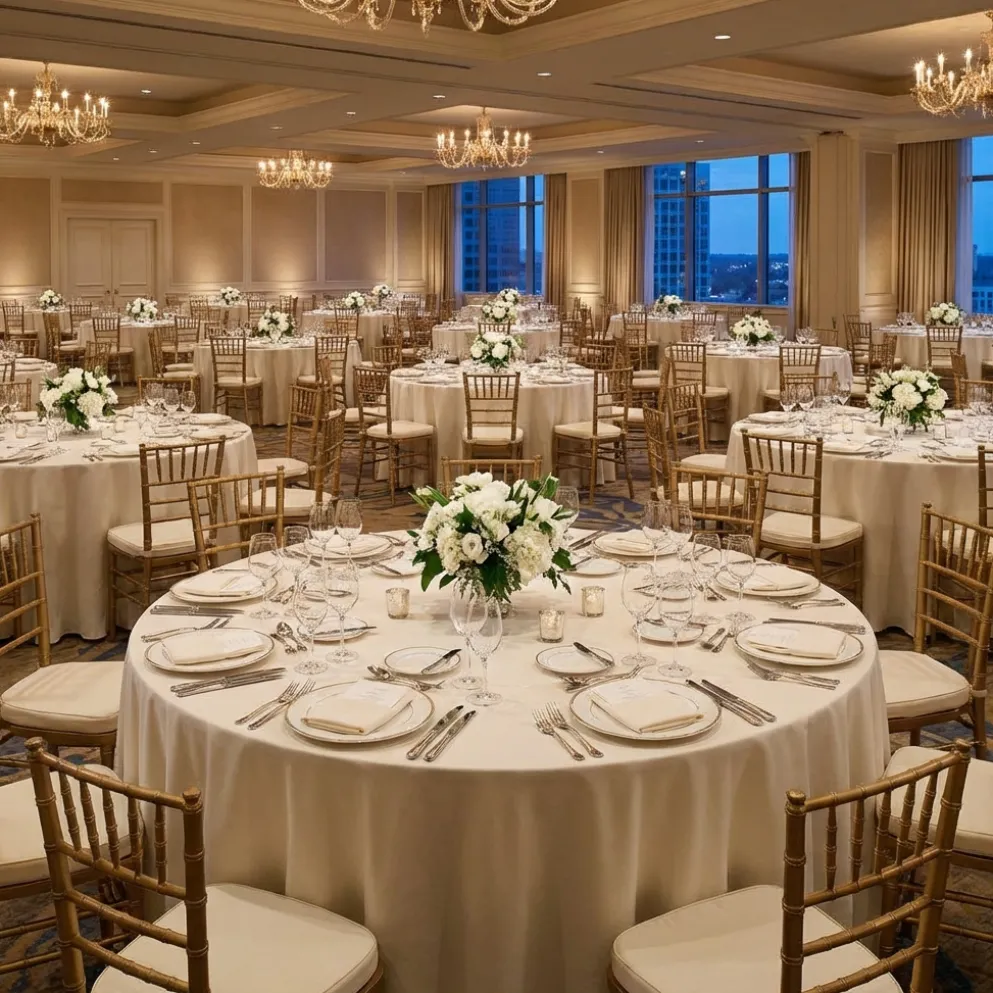 Scuba (Wrinkle-Free) Table Linen in Ivory