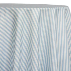 Seersucker (Poly Print) Table Linen in Lt Blue
