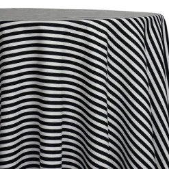 Seersucker (Poly Print) Table Linen in Black