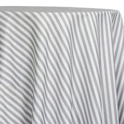 Seersucker (Poly Print) Table Linen in Silver
