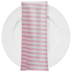 Seersucker (Poly Print) Table Napkin in Pink