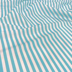 Seersucker (Poly Print) Table Napkin in Turquoise