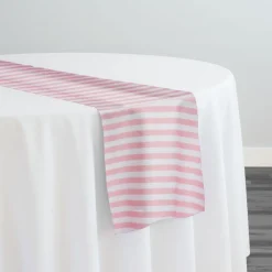 Seersucker (Poly Print) Table Runner in Pink