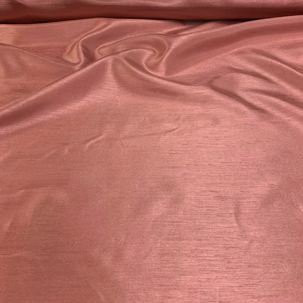 Shantung Satin (Reversible) Table Linen in Coral