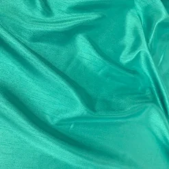Shantung Satin (Reversible) Table Linen in Teal Green
