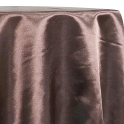 Shantung Satin (Reversible) Table Linen in Brown