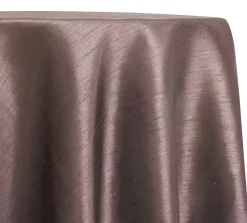 Shantung Satin (Reversible) Table Linen in Brown