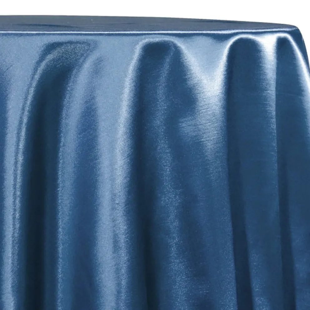 Shantung Satin (Reversible) Table Linen in Teal