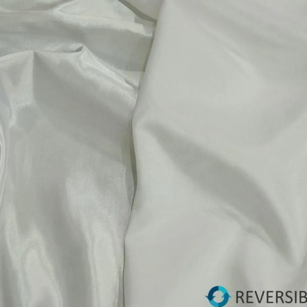 Shantung Satin (Reversible) Table Linen in White