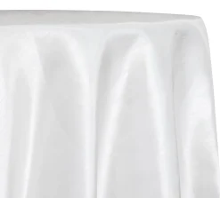 Shantung Satin (Reversible) Table Linen in White
