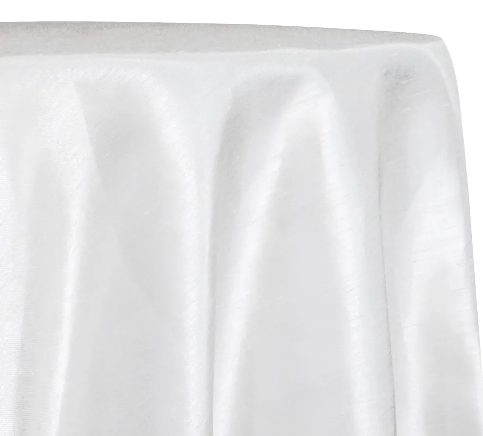 Shantung Satin (Reversible) Table Linen in White