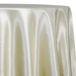 Shantung Satin (Reversible) Table Linen in Ivory
