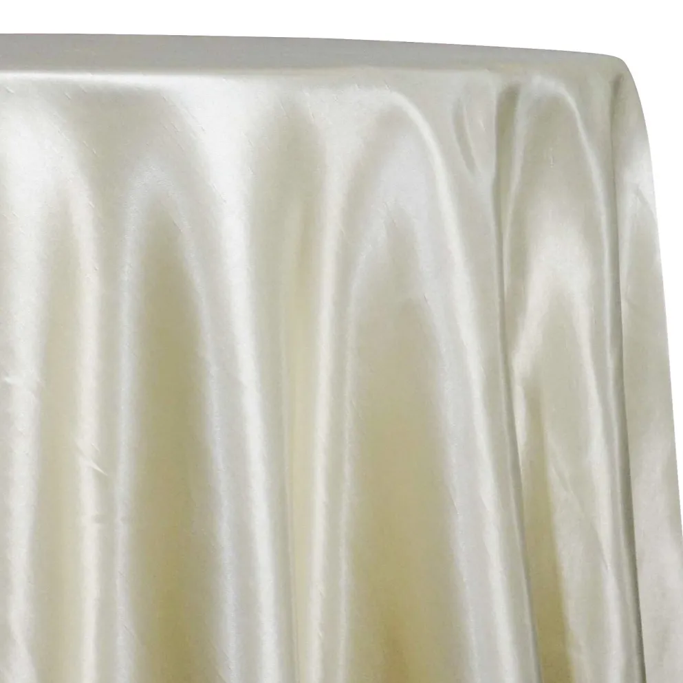 Shantung Satin (Reversible) Table Linen in Ivory