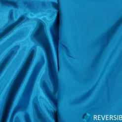 Shantung Satin (Reversible) Table Linen in Turquoise