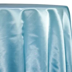 Shantung Satin (Reversible) Table Linen in Aqua