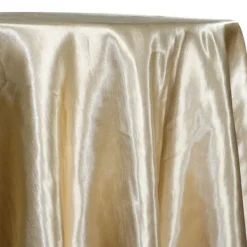 Shantung Satin (Reversible) Table Linen in Champagne
