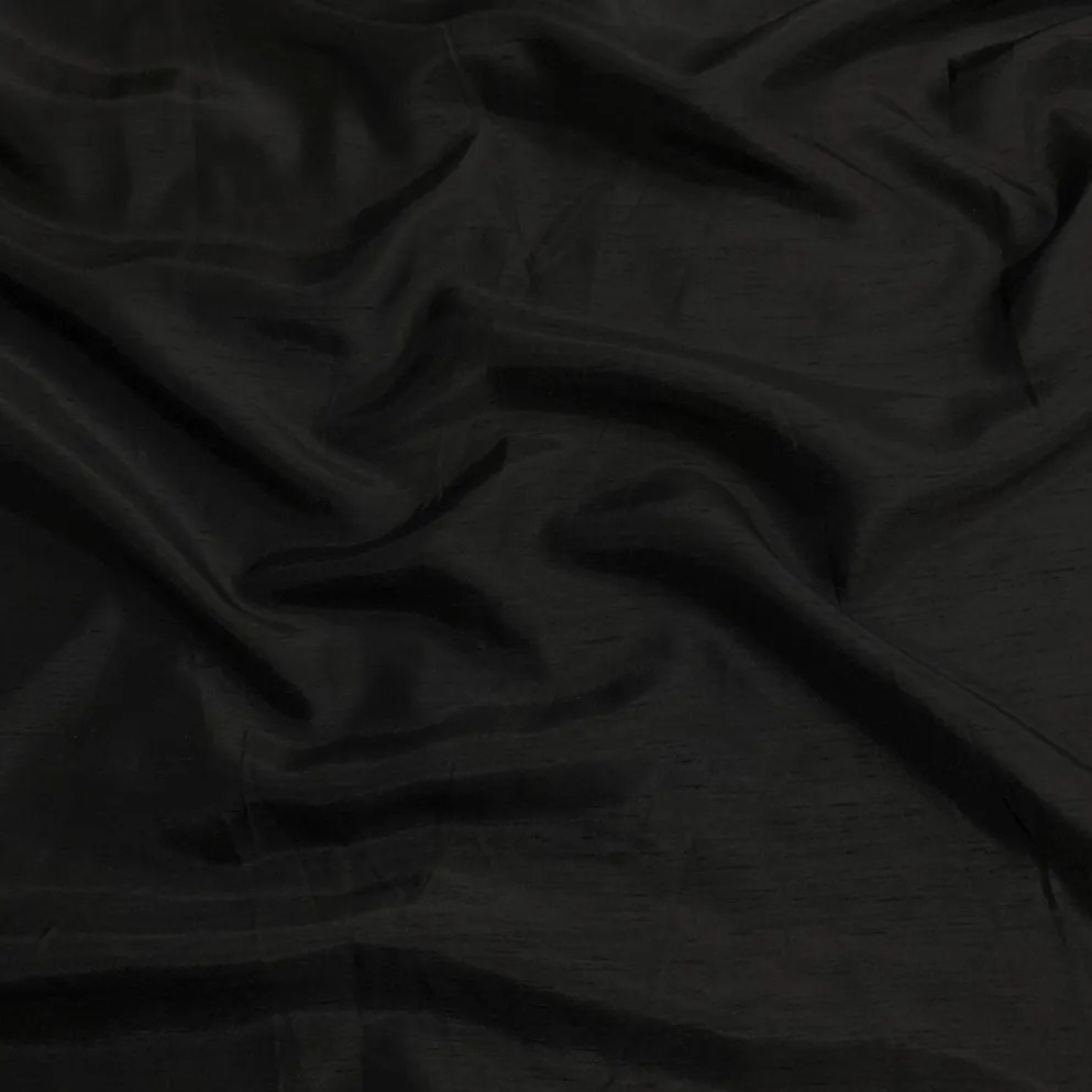 Shantung Satin (Reversible) Table Linen in Black