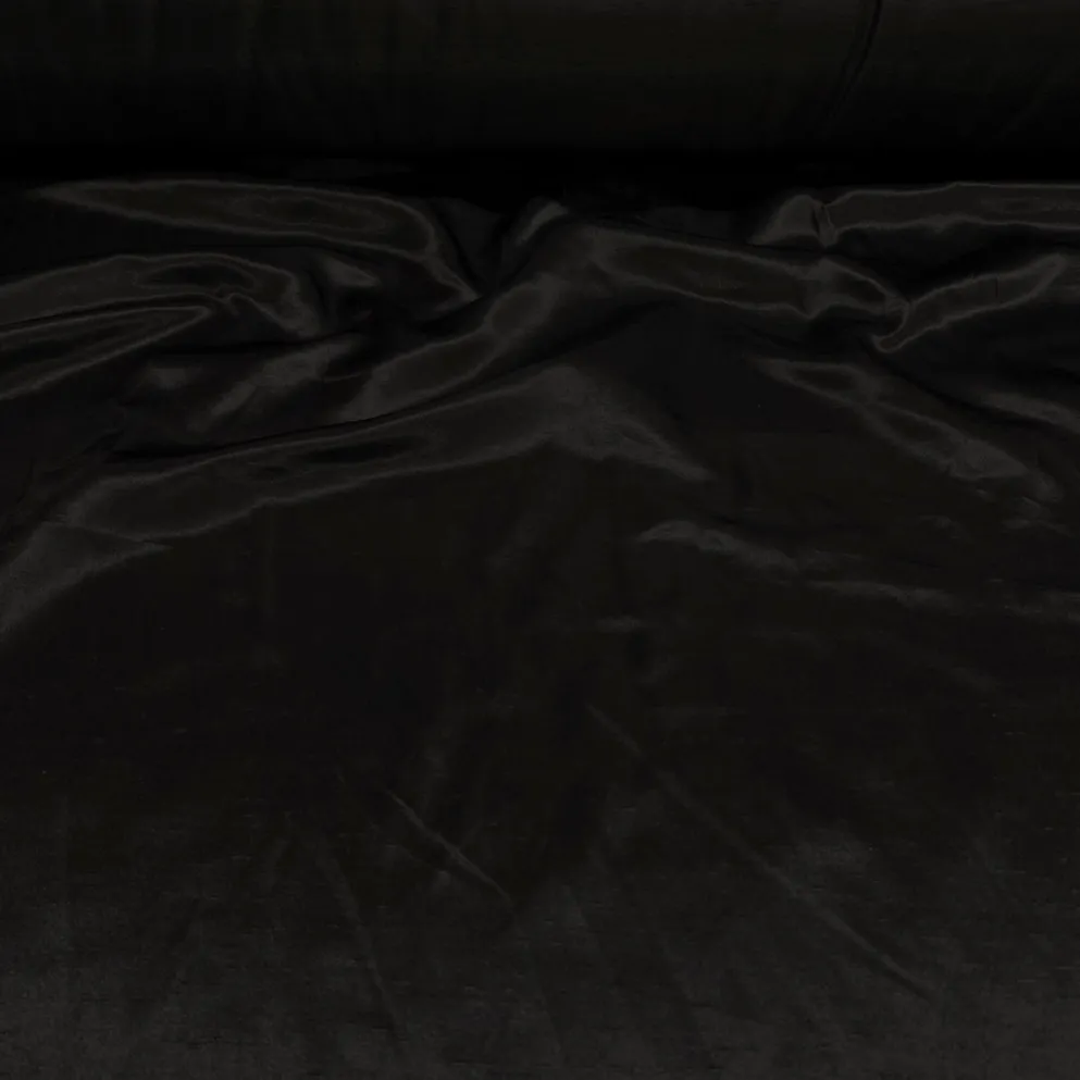 Shantung Satin (Reversible) Table Linen in Black