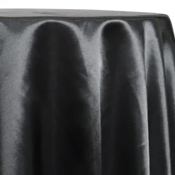 Shantung Satin (Reversible) Table Linen in Black
