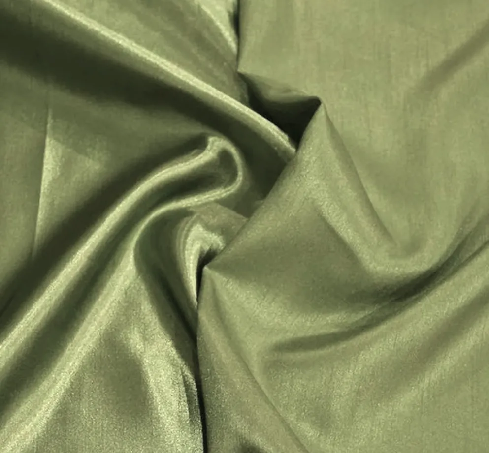 Shantung Satin (Reversible) Table Linen in Sage