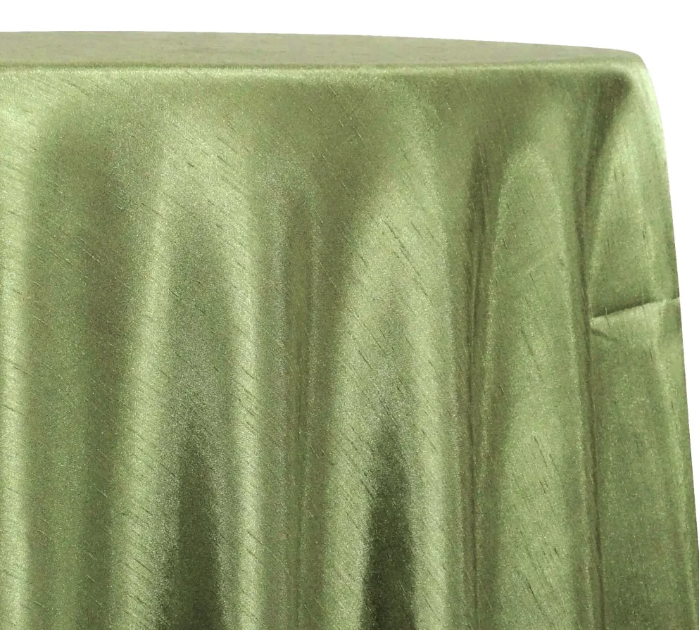 Shantung Satin (Reversible) Table Linen in Sage