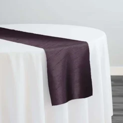 Shantung Satin (Reversible) Table Runner in Eggplant