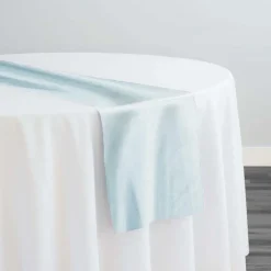 Shantung Satin (Reversible) Table Runner in Baby Blue
