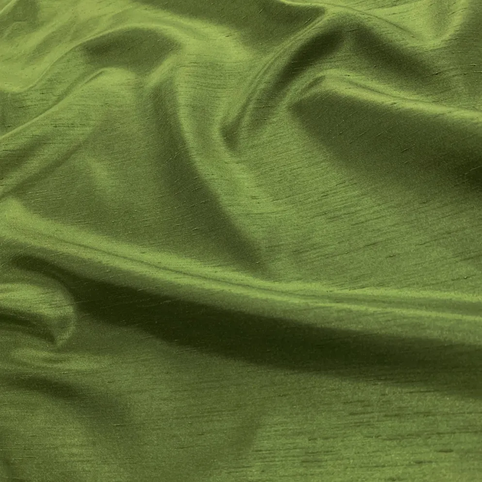Shantung Satin (Reversible) Table Linen in Olive