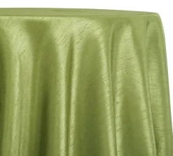 Shantung Satin (Reversible) Table Linen in Olive
