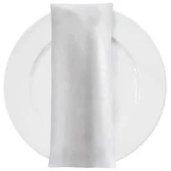 Shantung Satin (Reversible) Table Napkin in White