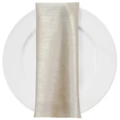 Shantung Satin (Reversible) Table Napkin in Ivory
