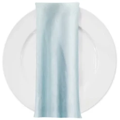 Shantung Satin (Reversible) Table Napkin in Baby Blue