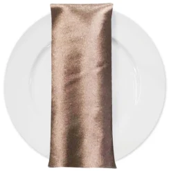 Shantung Satin (Reversible) Table Napkin in Khaki