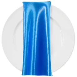 Shantung Satin (Reversible) Table Napkin in Turquoise