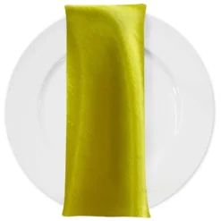 Shantung Satin (Reversible) Table Napkin in Yellow