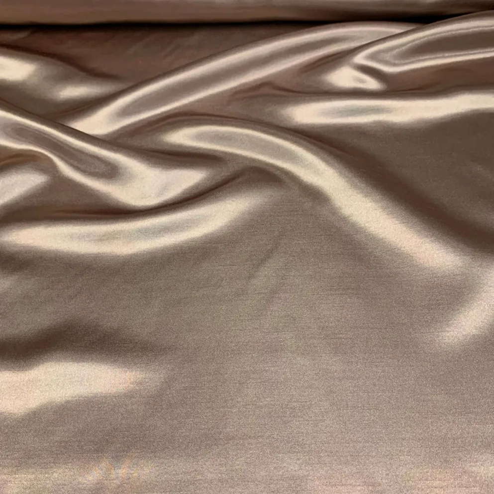 Shantung Satin (Reversible) Table Linen in Khaki
