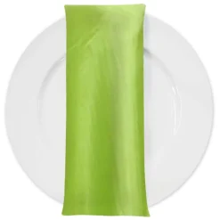 Shantung Satin (Reversible) Table Napkin in Lime