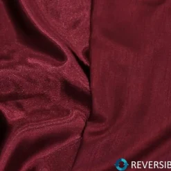 Shantung Satin (Reversible) Table Linen in Burgundy