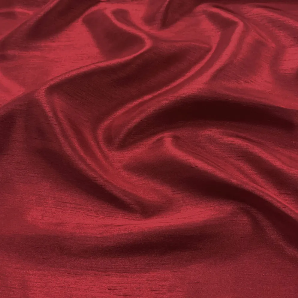 Shantung Satin (Reversible) Table Linen in Burgundy