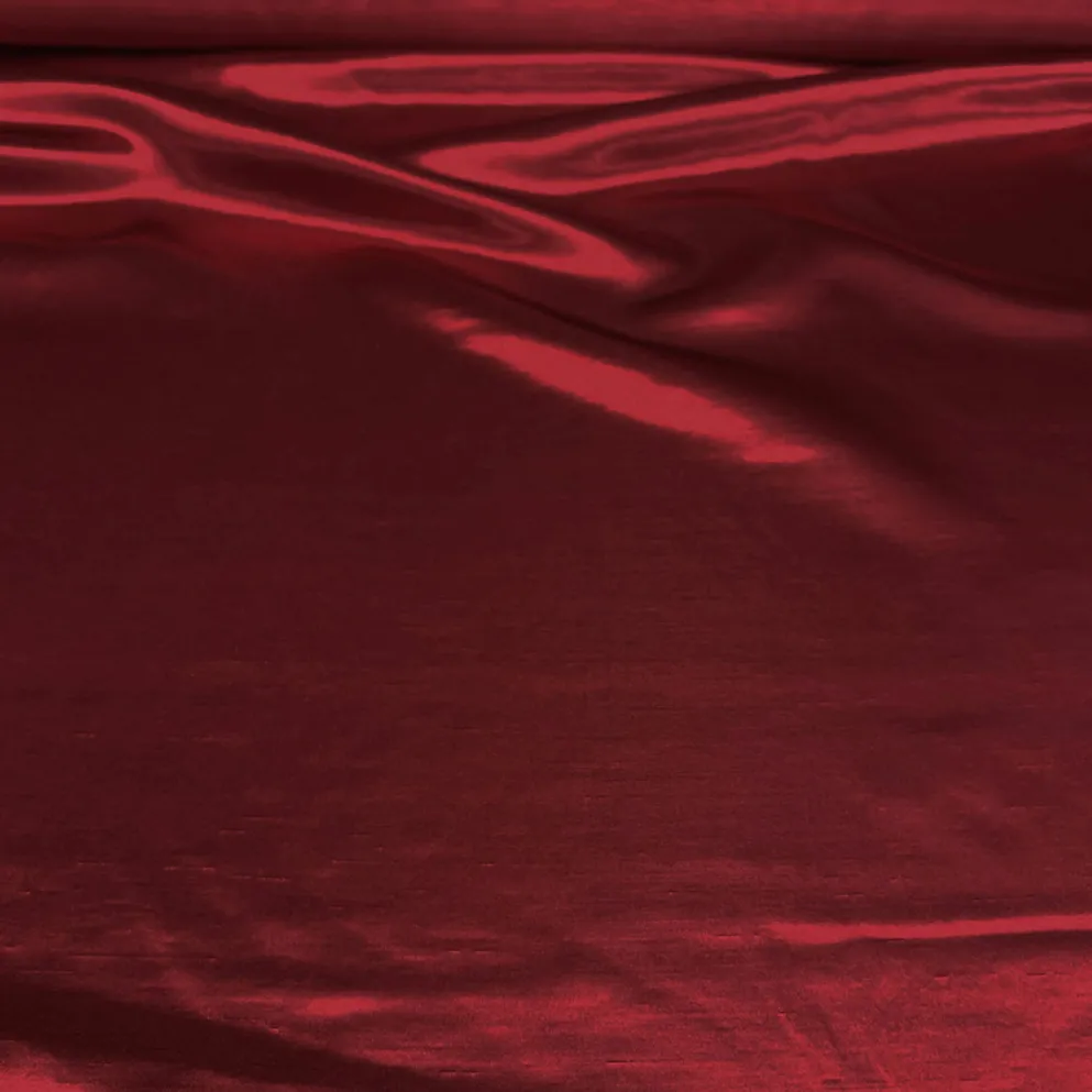 Shantung Satin (Reversible) Table Linen in Burgundy