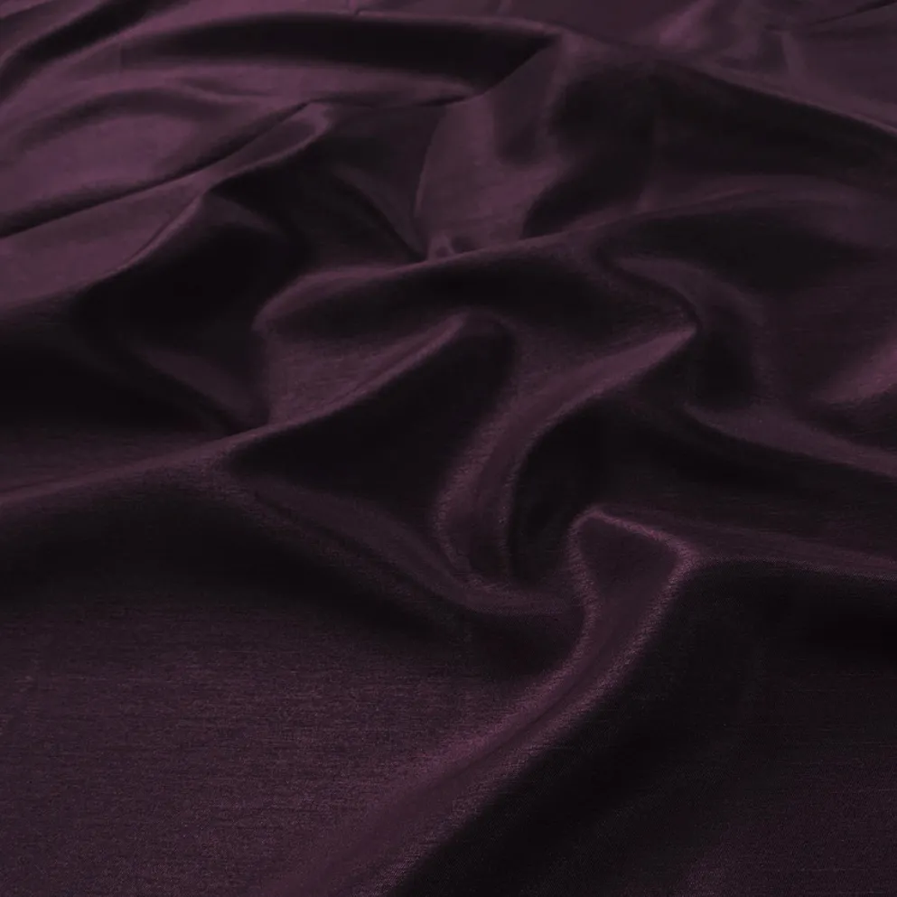 Shantung Satin (Reversible) Table Linen in Eggplant