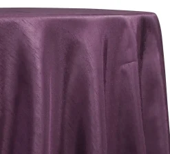 Shantung Satin (Reversible) Table Linen in Eggplant