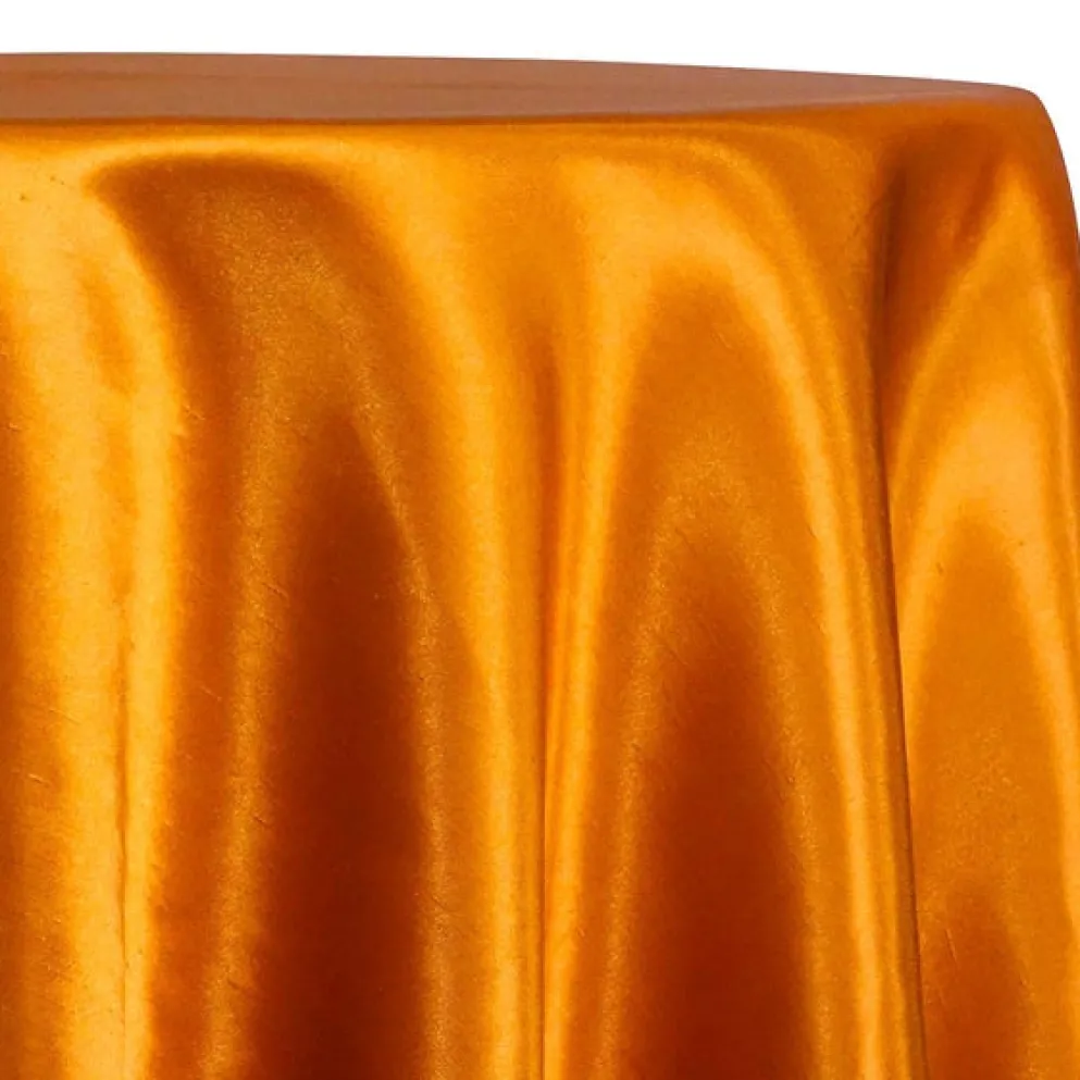 Shantung Satin (Reversible) Table Linen in Rust